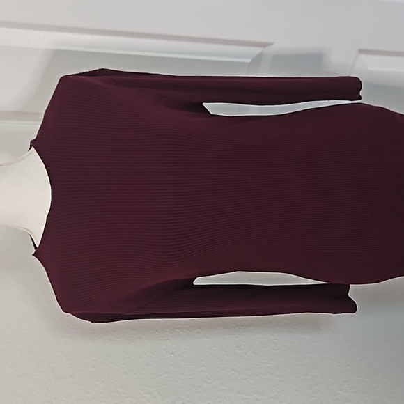 Women's Tahari Dress Size M In A Rich Wine Color. - Picture 3 of 11